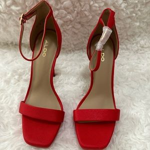 Red aldo heels size 7.5 New